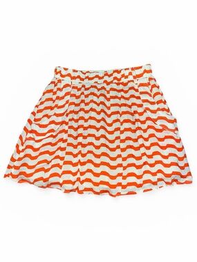 Wet Seal - Y2K mini skirt orange and cream stripes size small